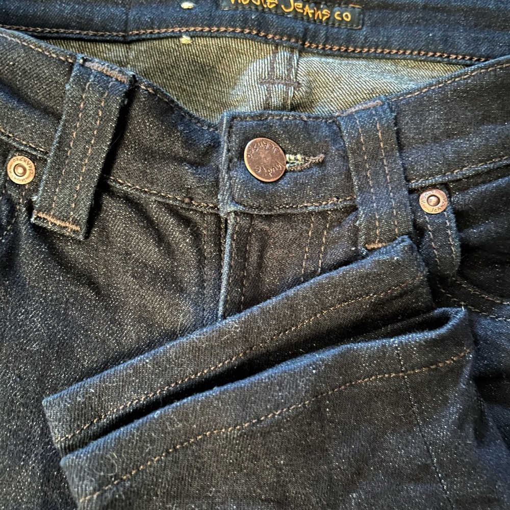 Nudie Jeans Black Skinny Jeans Premium Denim